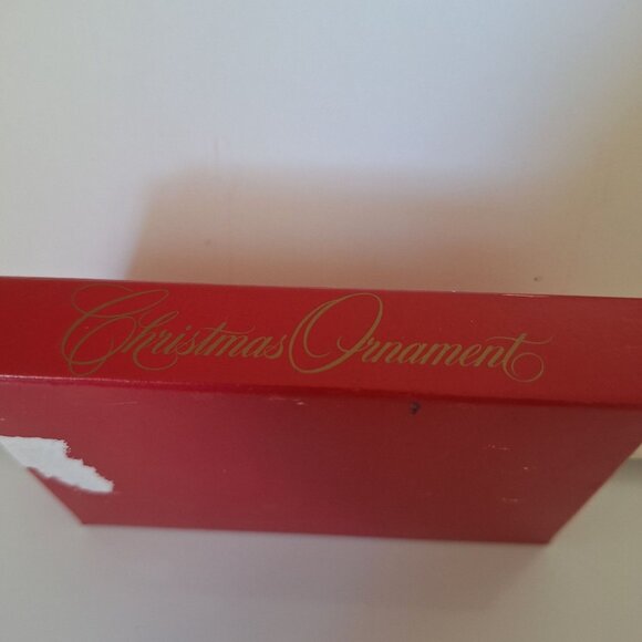 VINTAGE 1993 BING & GRONDAHL ANNUAL BLUE PORCELAIN CHRISTMAS DROP ORNAMENT - Picture 10 of 14